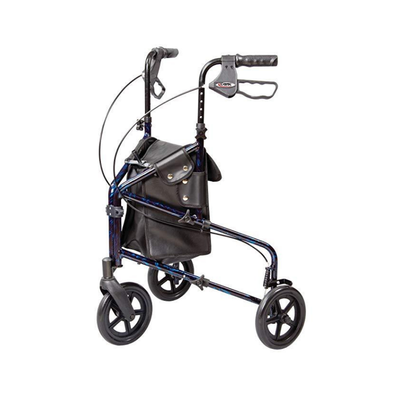 Carex Folding Trio Rolling Walker 3-Wheeled Rollator - Senior.com Rollators